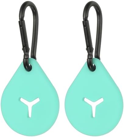 Dog Poop Bag Clip, Dog Poop Bag Holder with Clip for Dispenser Carrier Hands-Free Lightweight Durable Silicone, (Light Green, 2 Pcs), Intended for Leash/Pet Waste Bag