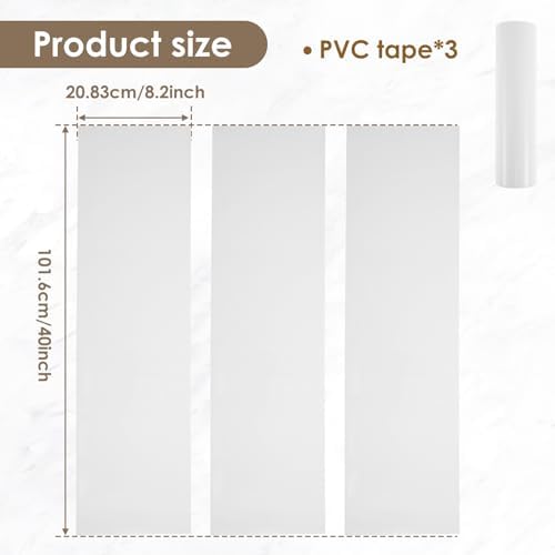 HSHGZSR Door Frame Protector, Door Scratch Protector, Clear PVC Dog Scratch Door Protector, Wear Resistant Cat Scratch Protector, Adhesive Flexible Dog Door Guard Scratch for Home Door Sofa (3pcs)