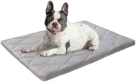 BEAUTYZOO Dog Crate Pad Washable Ultra Soft Pet Kennel Mat Medium, 30" Gray