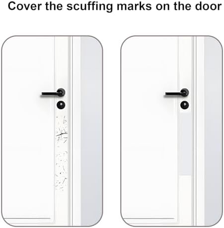 Dog Door Protector from Scratching, Steel Guard, Gloss White 4"x16"