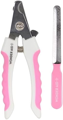 Dog Cat Birds Nail Clippers & Trimmer with Safety Guard to Avoid Over-Cutting. Professional Pet Nail Clipper with Razor Sharp Blades, Free Nail File