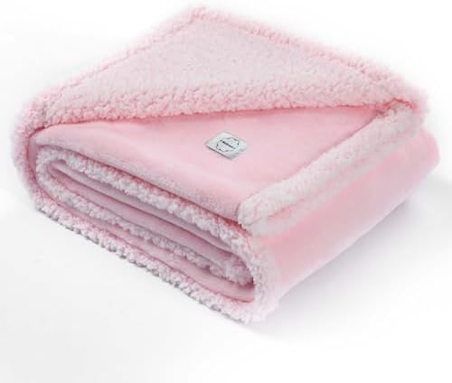 Pink Calming Pets Blanket 85x57in Fleece Dogs Blankets Fluffy Cats Sherpa Waterproof Bed Couch Covers Puppy Leakproof Sofa Mats Washable Warm-XL
