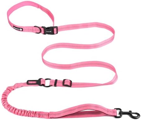 Heavy Duty Hands Free Multifunctional Dog Leash - Adjustable, Reflective, Waist Leash for Dog Walking, Running, Hiking - 5-7FT