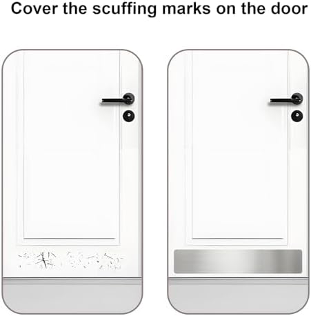 Dog Door Protector from Scratching, Steel Guard, Brushed Silver 6"x30"