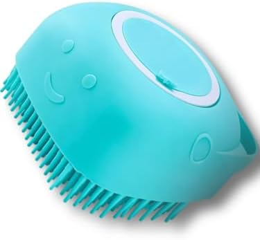 Pet Bath Brush with Shampoo Dispenser, Random Color Sent for Dogs & Cats