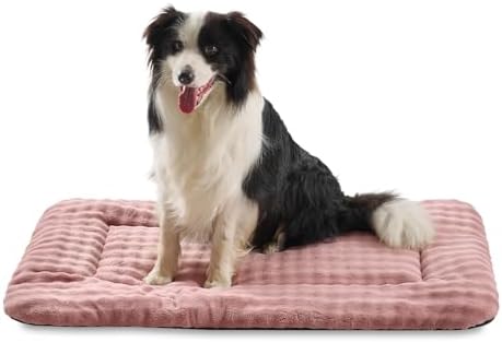 Dog Bed Mat Crate Pad for Large Dogs, Dusty Pink, 36"x 23"