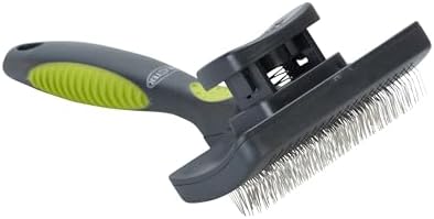 Kruuse Buster Small Self Cleaning Pin Brush for Dogs – Retractable Pins for Easy Grooming
