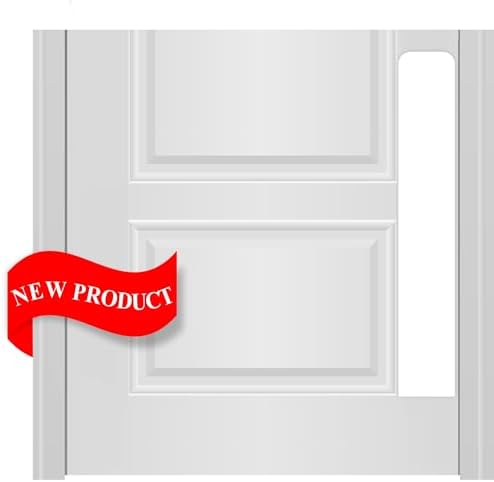 Deck the Door Decor Dog Scratch Door Protection Plate - Elegant Anodized Aluminum for All Door Types. Pet-Safe with Polished Edges and Rounded Corners. 3M Adhesive Mount - Minimalist White 6x22in