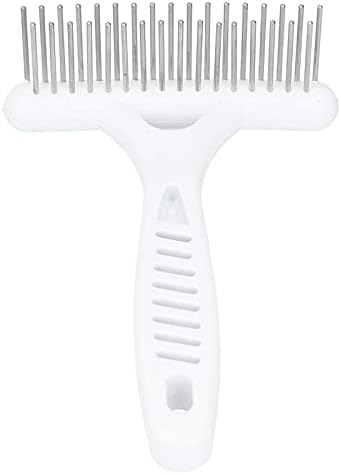flexman Dog Double Row Undercoat Rake, Portable Dog Deshedding Comb, Pet Grooming Hair Removal Tool for Sheepdogs, Golden Retrievers, Saint Bernard, Siberian Husky