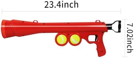 Tennis Ball Launcher for Dogs, Launches 30+ ft, Red