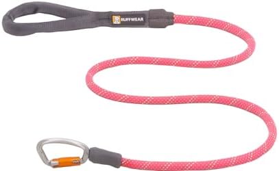 Ruffwear, Knot‑a‑Leash, Reflective 5 ft Rope Lead, Fireweed Pink, Large