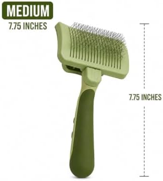 Self Cleaning Slicker Brush for Dogs Retractable Pins Choose Size S/M/L or Set (Medium)