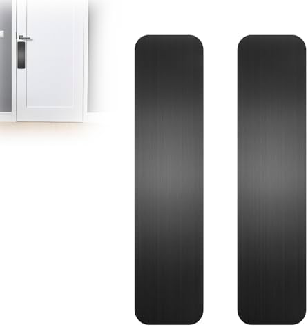 Dog Door Protector from Scratching, Steel Guard, Brushed Black 4"x16"