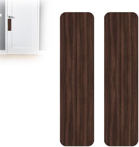 Dog Door Protector from Scratching, Steel Guard, Walnut Grain 4"x16"