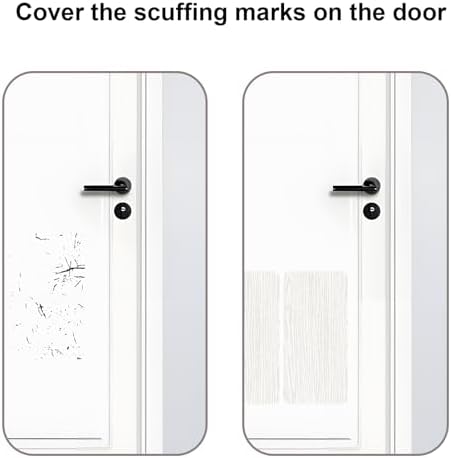 Dog Door Protector from Scratching, Steel Guard, White Oak Woodgrain 8"x16"