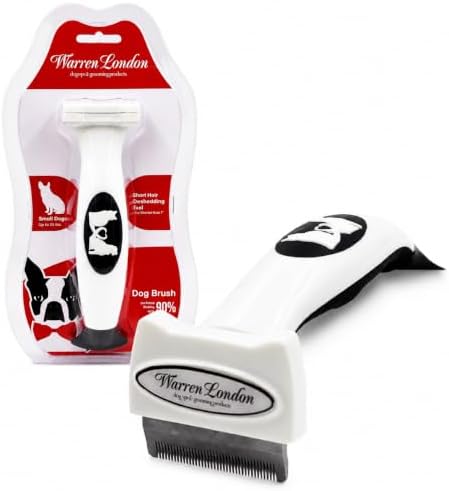 Warren London Deshedding Brush for Small Short Hair Dogs, 1.75 Inch