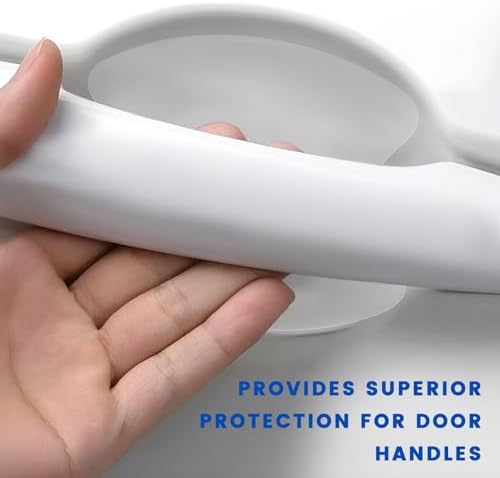 8 PCS Car Door Handle Protector, Anti-Scratch Transparent Door Cup Protective Film, Waterproof Self-Adhesive Handle Cup Scratch Guard for Most Vehicles, Car Accessories