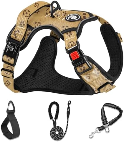 NESTROAD Reflective Dog Harness for Large Dogs,No Pull Dog Vest Harness Set