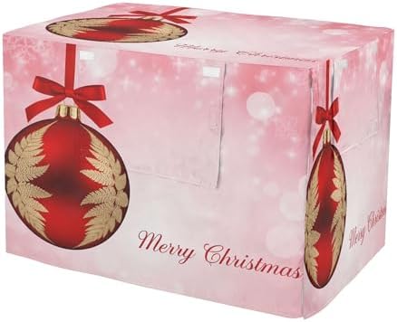 Kigai Christmas Ball Dog Crate Cover Oxford Fabric Windproof Waterproof Kennel Cover with Breathable Mesh & Roll-Up Panels, Fit for 48 in Cage, Washable