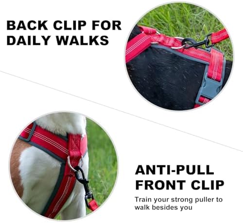 Plutus Pet No Pull Dog Harness, Adjustable Nylon Harness with Soft Padding