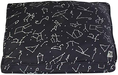Molly Mutt Dog Crate Pad Cover, 100% Cotton Canvas Cover for Dog or Puppy Crate Bed, Durable, Washable, and Free of Harmful Chemicals, Pre-Shrunk, 36"x24"x2.5", Rocketman