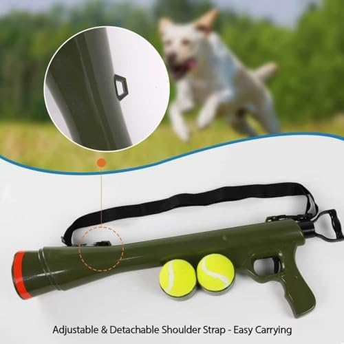 Tennis Ball Launcher for Dogs, Launches 30+ ft, Green