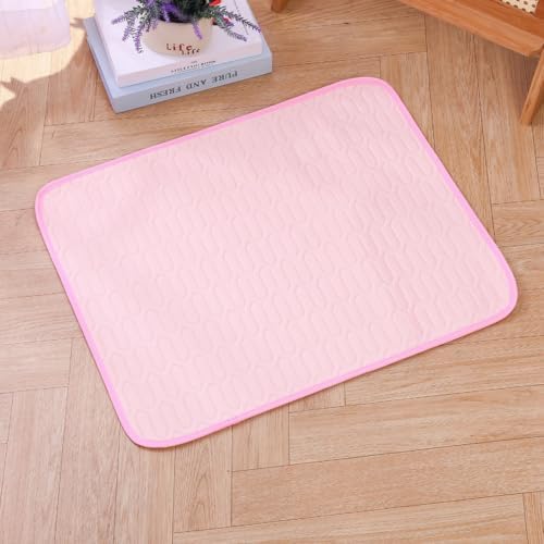 Dog Cooling Mat Upgraded Self-Cooling Pet Pad,Ice Silk Arc-Chill Cooling Mat for Dogs & Cats, Washable Portable Foldable,Q-Max>0.4 for Indoor Outdoor Car Seats,Blue,28x22 in (Pink, 28*22 in)