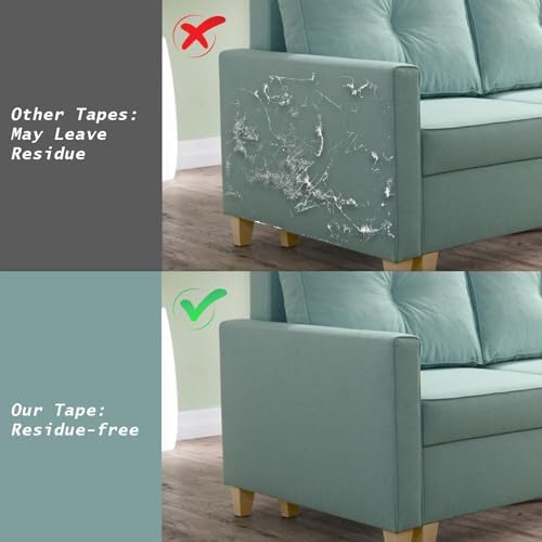 Anti Cat Scratch Furniture Protector, Transparent Self-Adhesive Couch Furniture Protectors from Cats Scratching Claws, Cat Scratch Couch Protector (13" x 384")