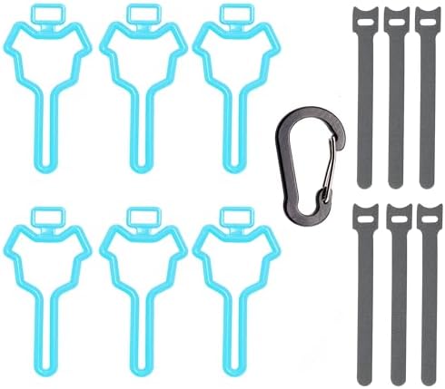 Dog Poop Bag Holder, Waste Bag Holder, Dog Poop Bag Carrier, Hand Free Holder (6 pack, Blue)