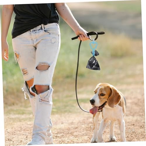POPETPOP Puppy Poop Bag Holder Hands Waste Bag Carrier Clip for Leash for Outdoor Walks and Travel Lightweight and Stylish Design