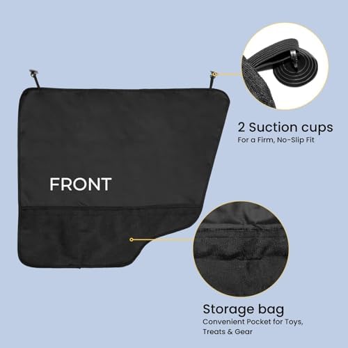 Dog Car Door Protector - Universal Fit for SUV/Sedan/Truck, Black