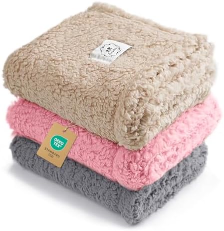 Luciphia 3 Pack Soft Sherpa Fleece Blankets for Dogs Cats Puppies,30"x20"