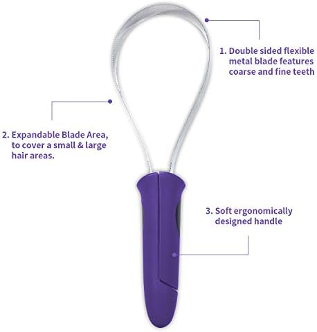 BOTH WINNERS Dual-Sided Shedding Blade with Stainless Steel Blade De-Shedding Tool for All Dog Coat Types- Soft Touch Grip (PURPLE)