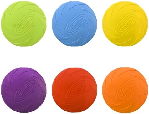 Nonslip Dog Flying Discs Chew Outdoor Toy Rubber Soft Training Exercise for Active Pet Dog Disc Chew