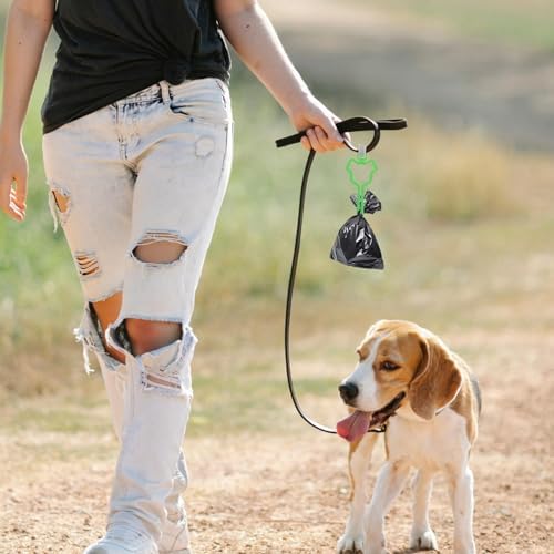 Toddmomy Dog Poop Bag Holder Clip for Leash Hands-free Lightweight Waste Bag Carrier Retractable Dog Travel for Walking Puppies