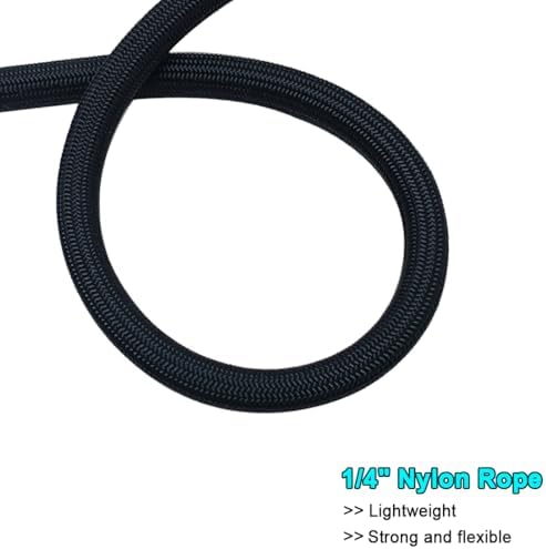 MayPaw Small Rope Dog Leash 6FT 8FT 10FT, 1/4-in Lightweight Pet Leash for Small Dogs/Puppy/Cats, Classic Colors Round Dog Lead (6ft*1/4",Black)