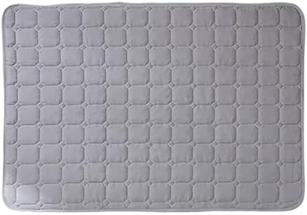 Dog Cooling Mat Pad, Self-Cooling Pet Mat, Washable Portable Coolings Pad for Dogs Cats, Ice Silk Foldables Mat, Extra Large Self-Cooling Pad for Large Small Dogs (Grey, L)