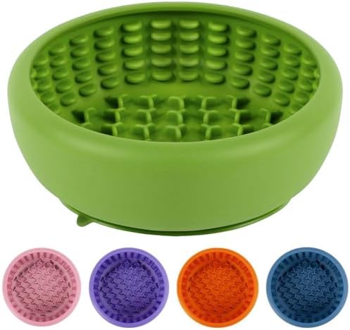 Dog Slow Feeder Lick Bowl, Freeze Lick Mat with Suction Cup