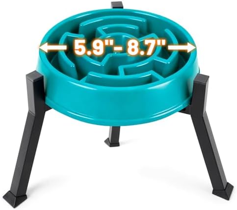 LOOBANI Elevated Dog Bowl Stand Adjustable 5.9"-8.7" Width for Seniors Dogs