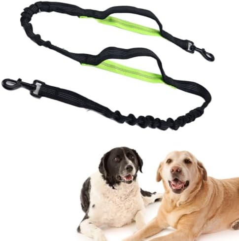 Hands Free Dog Leash with Shock Absorbing Waist Belt for Running