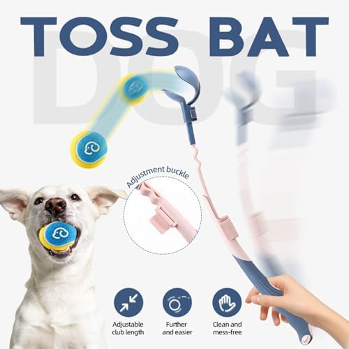 Flexible Length Pet Fetching Stick Ball Thrower for Outdoor Throwing and Enhanced Bonding Activity Exercise Pet Training Ball Thrower