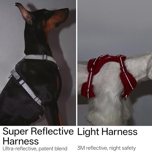 All-Weather No Pull Dog Harness Reflective Vest Harness QR Code Anti-Lost Adjustable Quick-Release Buckle Soft Padded Breathable Harness for Small Medium Dog (Light-Olive, S)