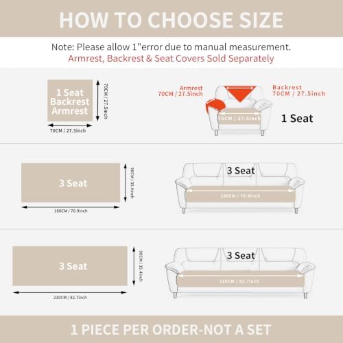 Couch Covers for Sofa, Flower Couch Cover for Dogs, Bohemia Sofa Covers Washable, Anti Slip Furniture Protector Covers for L Shaped(1pc, Beige White, 35.4"x 70.9")