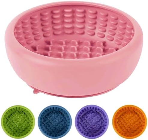 Dog Slow Feeder Lick Bowl, Freeze Lick Mat with Suction Cup
