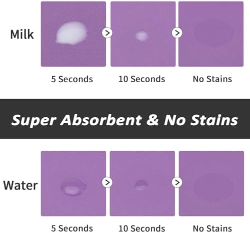 HotLive Dog Food Mat - Absorbent Cat Mat for Food and Water, No Stains Pet Feeding Bowl Mat, Easy to Clean Pet Placemats, Quick Dry Dog Water Dispenser Mat for Messy Drinkers | Purple 16"x 24"