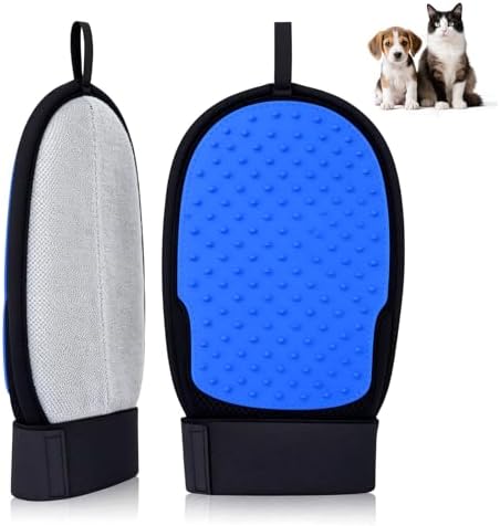 CLEANGOR 2 Pack Electrostatic Pet Hair Removal Grooming Gloves