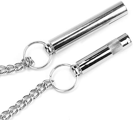 Dog Training Whistle | Adjustable Sound Pitches for Barking Control/Obedience Commands | Sonic Silent Whistle for Dogs with Keychain | Metal Sturdy Design