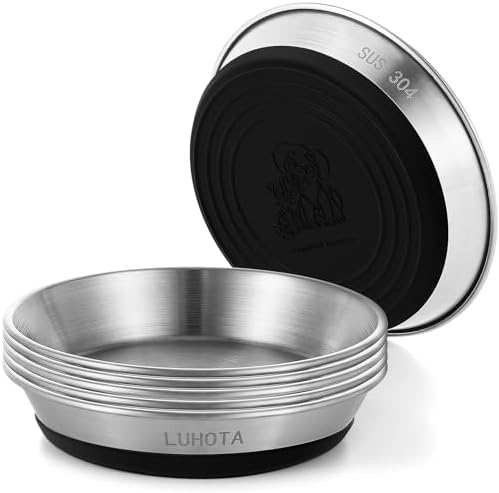 6 Pcs Stainless Steel Cat Bowls for Cats, Kittens & Small Dogs