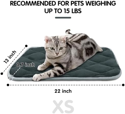 furrybaby Dog Bed Mat Crate Pad, Anti-Slip Bottom Machine Washable Pet Pad