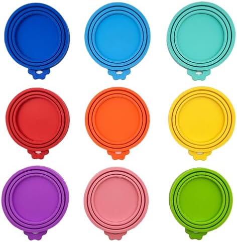 Silicone Pet Food Can Lids, 9 Pack